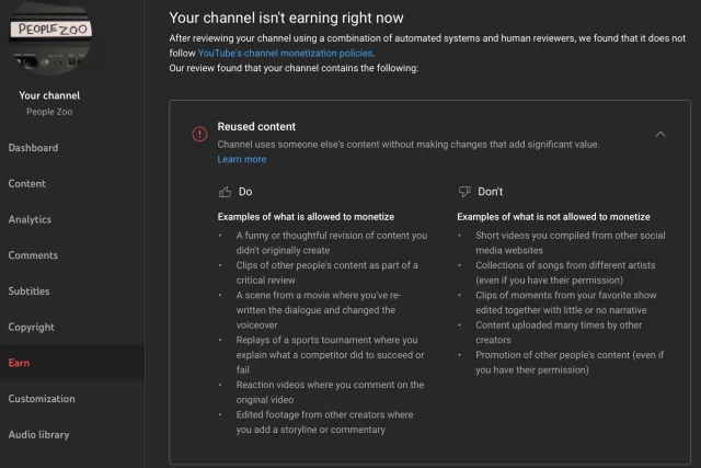 YouTube Tekrar Kullanılan İçerik Sorunu YouTube Tekrar Kullanılan İçerik Sorunu