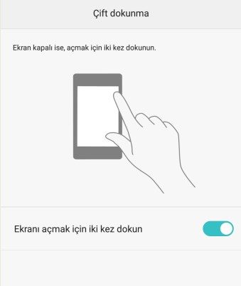Çift Dokunma Bildirim Çubuğu