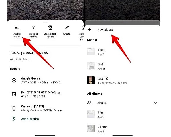 screenshot.1 6 - Google Fotoğraflar'da Albüm Oluşturma ve Resim Ekleme