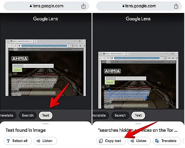 screenshot.3 - iPhone'daki Bir Görüntüden Metin Çıkarmanın ve Kopyalamanın 5 Yolu