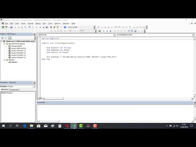 Excel'de VBA Kullanarak
