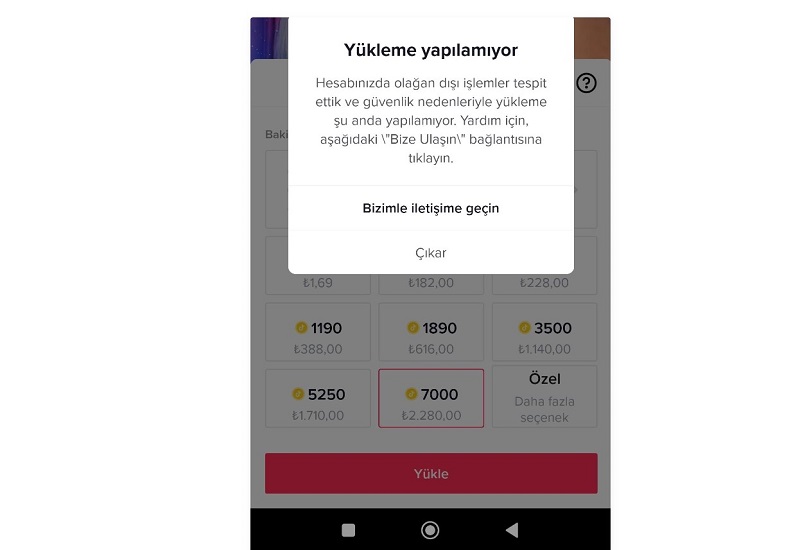 TikTok Jeton Alma Hesaba Yansımadı Tiktok jeton alma hesaba yansımadı