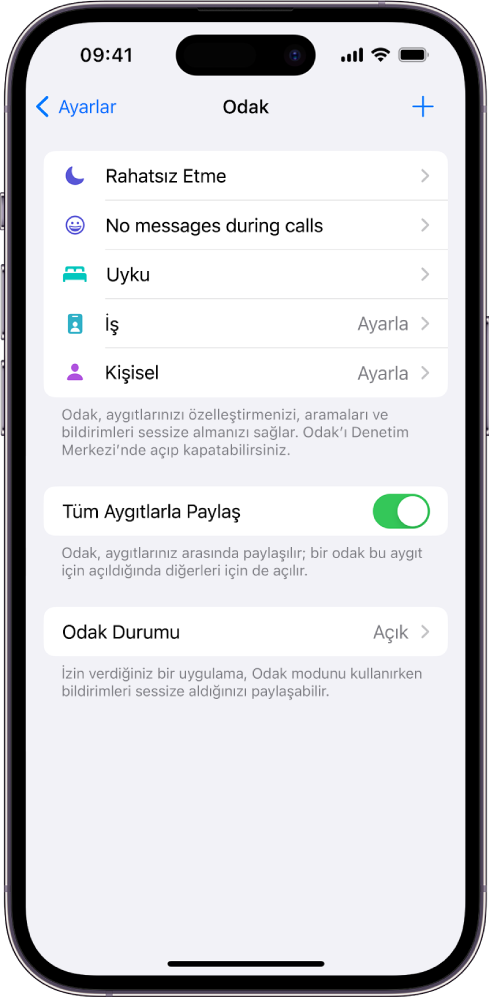 iPhone Odak Modlarini Kullanma - iPhone Odak Modlarını Kullanma