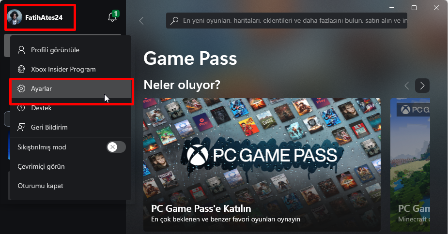Oyunların Nereye Kurulacağını Seçme 