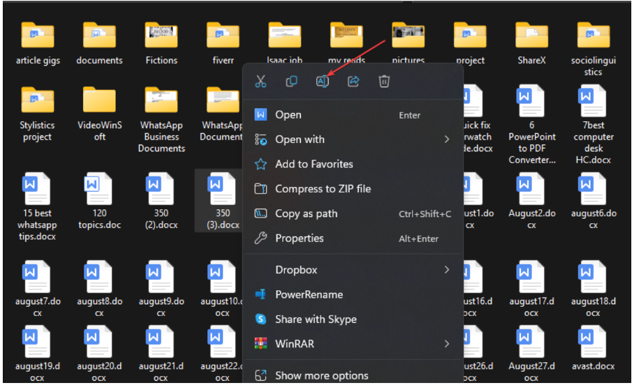 Dosya Türünü Görme ve Değiştirme