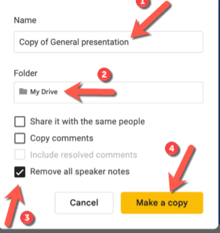 Google Slaytlardan Meta Veriler Nasıl Kaldırılır
