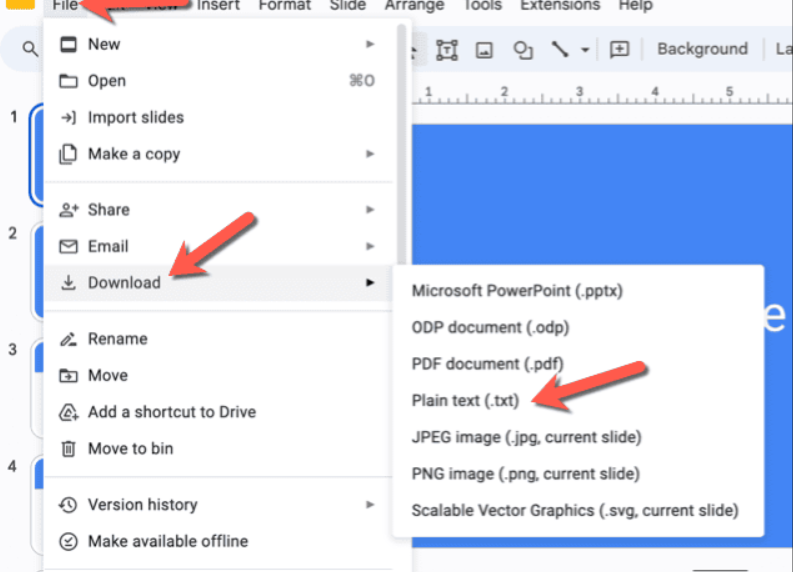 Ekran goruntusu 2024 04 27 103918 - Google Slaytlardan Meta Veriler Nasıl Kaldırılır