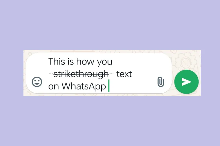 Sembolleri kullanarak WhatsApp'ta metnin üzeri nasıl çizilir