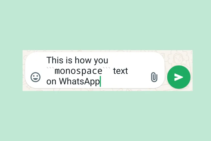 WhatsApp'ta semboller kullanılarak tek aralıklı metin nasıl oluşturulur?