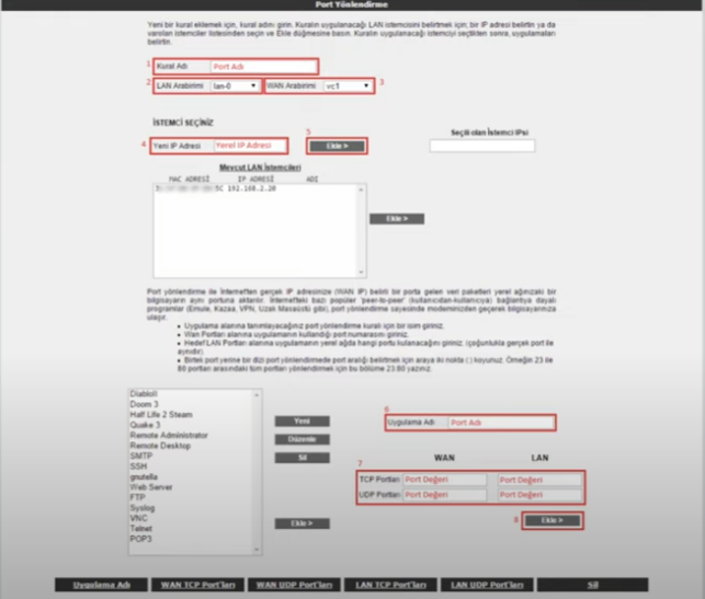 Airties Air 6271 Port Açma