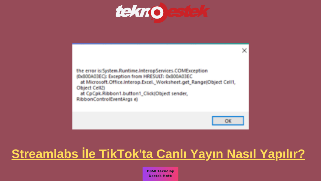 HRESULT 0x800a03ec Hatasından İstisna Nasıl Onarılır