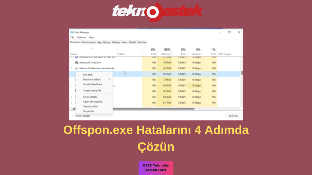 Offspon.exe Hatalarini CozmeK - Offspon.exe Hatalarını 4 Adımda Çözün
