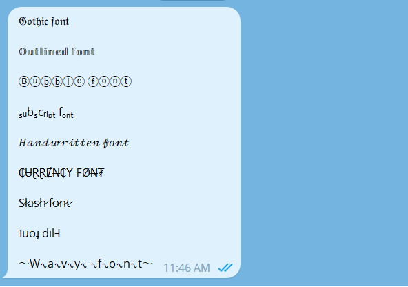 Telegram metin biçimlendirme