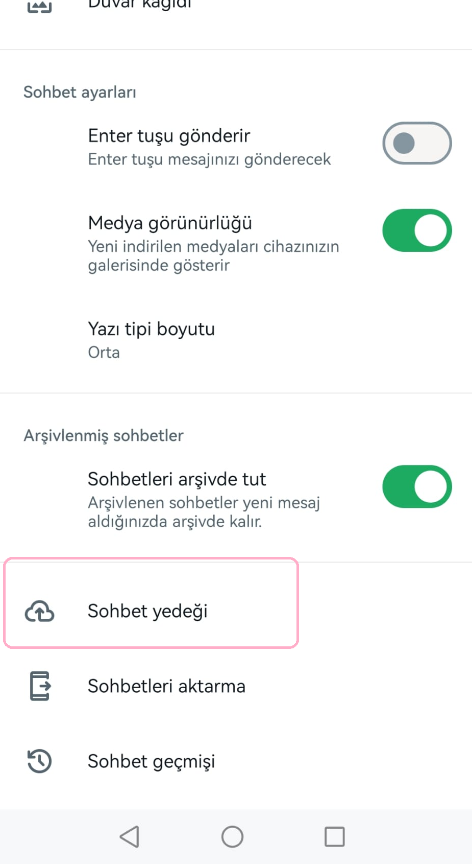 WhatsApp’ta eski tarihli mesajlara ulaşma