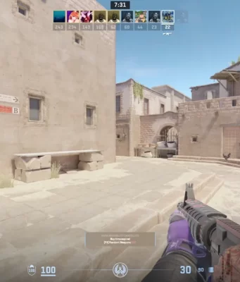 Counter-Strike 2 oyununda FPS ve ping değerlerini gösteren ekran görüntüsü