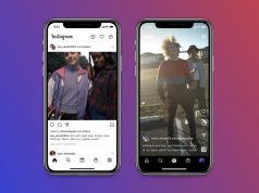 Instagram uygulamasında ortak gönderi oluşturma adımları ve arayüz ekran görüntüsü.