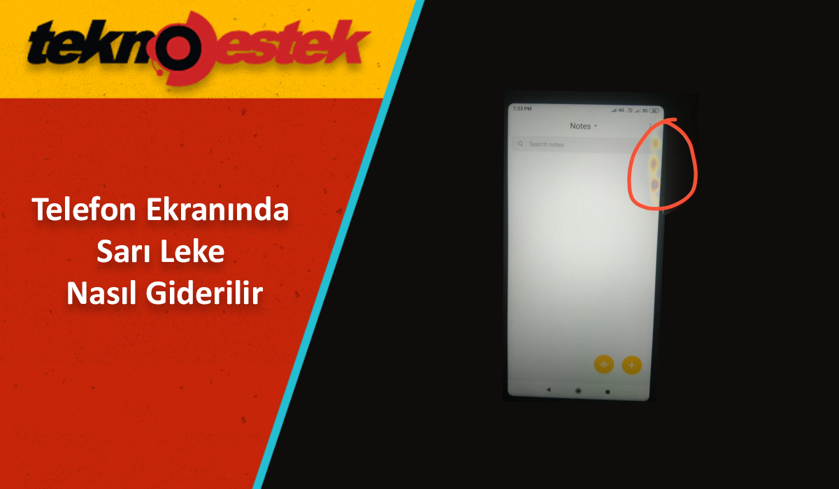 Telefon Ekranındaki Sarı Lekeler