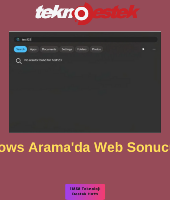 Windows Aramada Web Sonucu Yok
