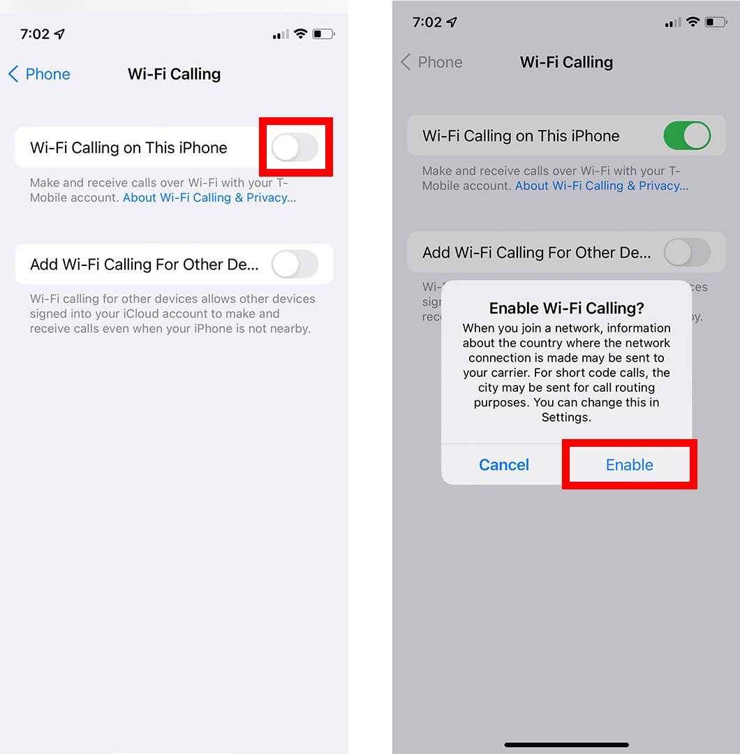 iPhone'da WiFi Araması Etkinleştirme