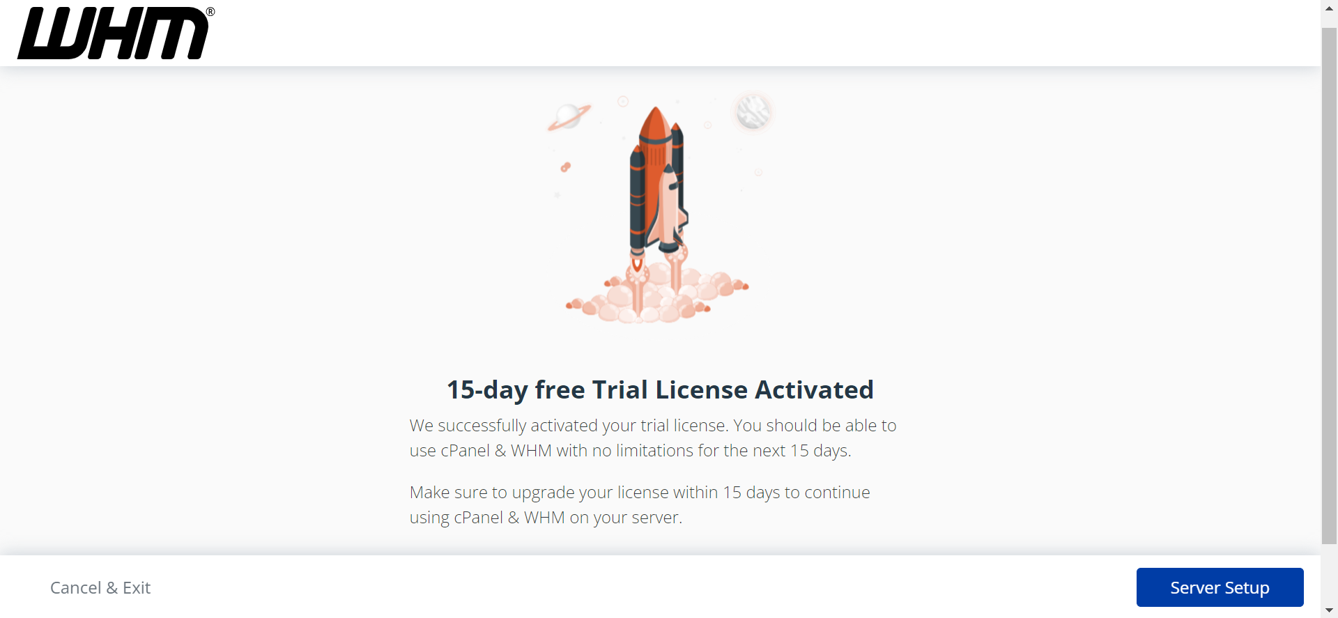 AlmaLinux 9 Üzerine cPanel WHM Kurulumu cPanel WHM Kurulumu 08