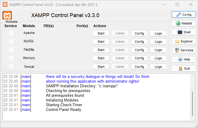 XAMPP Yapılandırma ve Sorun Giderme