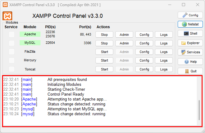 XAMPP Yapılandırma ve Sorun Giderme