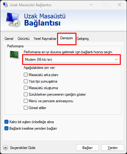 Windows 11 Uzak Masaüstü Çok Yavaş