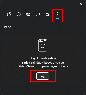 Windows 11 Pano Geçmişi