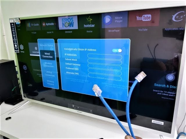 Axen TV Ethernet kablosuyla internete bağlama