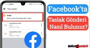 Facebook'ta Taslaklar Görünmüyor