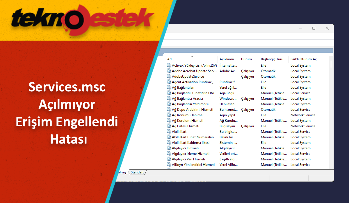 Services.msc Erişim Engellendi Hatası