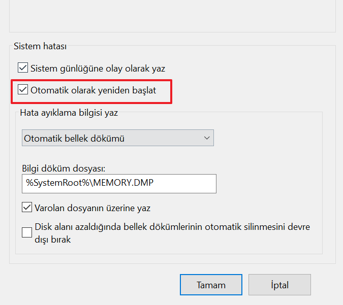 Windows 11 Yeniden Baslatma Sorunu 4