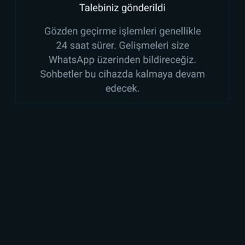 WhatsApp'tan ban yedim