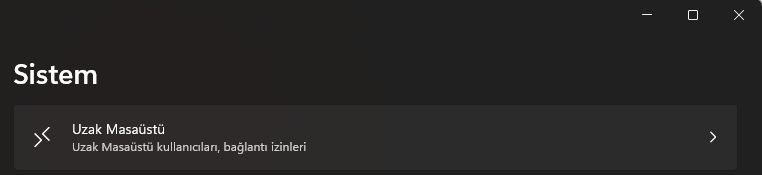 Windows 11 Uzak Masaüstü Devre Dışı Bırakma