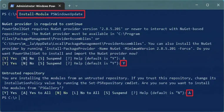 PowerShell Üzerinden Windows 11 Güncellemeleri Manuel Yükleme