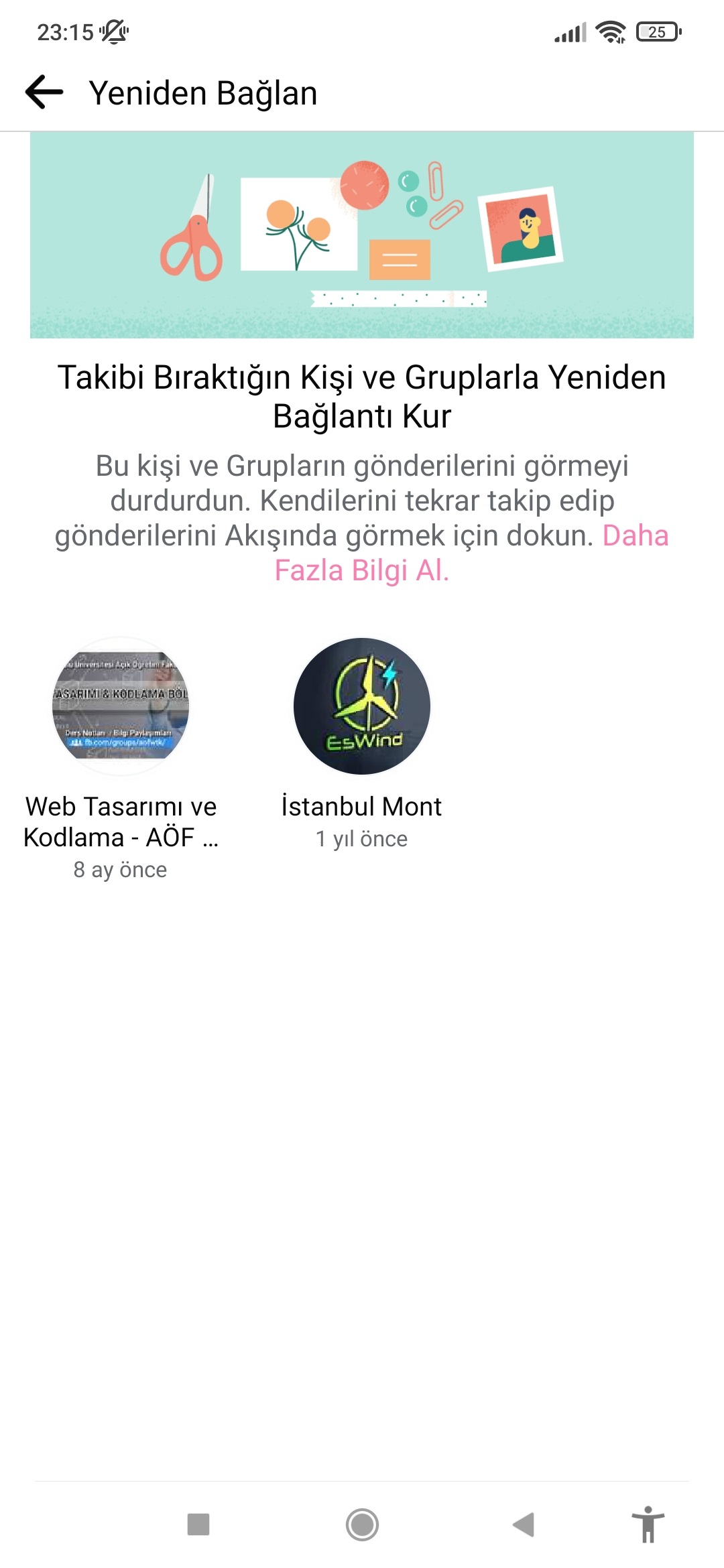 Facebook 2 - Facebook Bağlantı Sorunu (Sayfalar ve Gruplarla Yeniden Bağlantı Kurma)