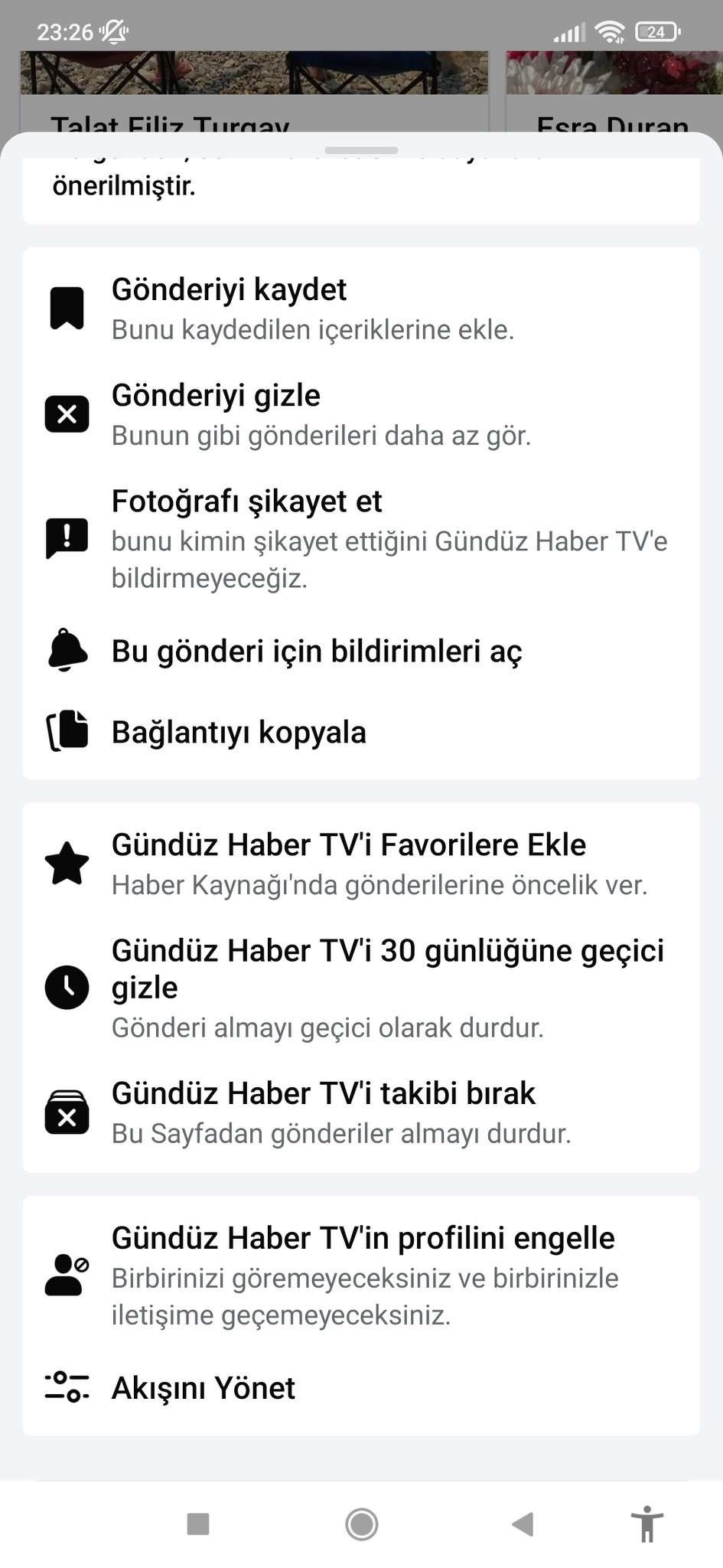 Facebook Anasayfasını Temizleme