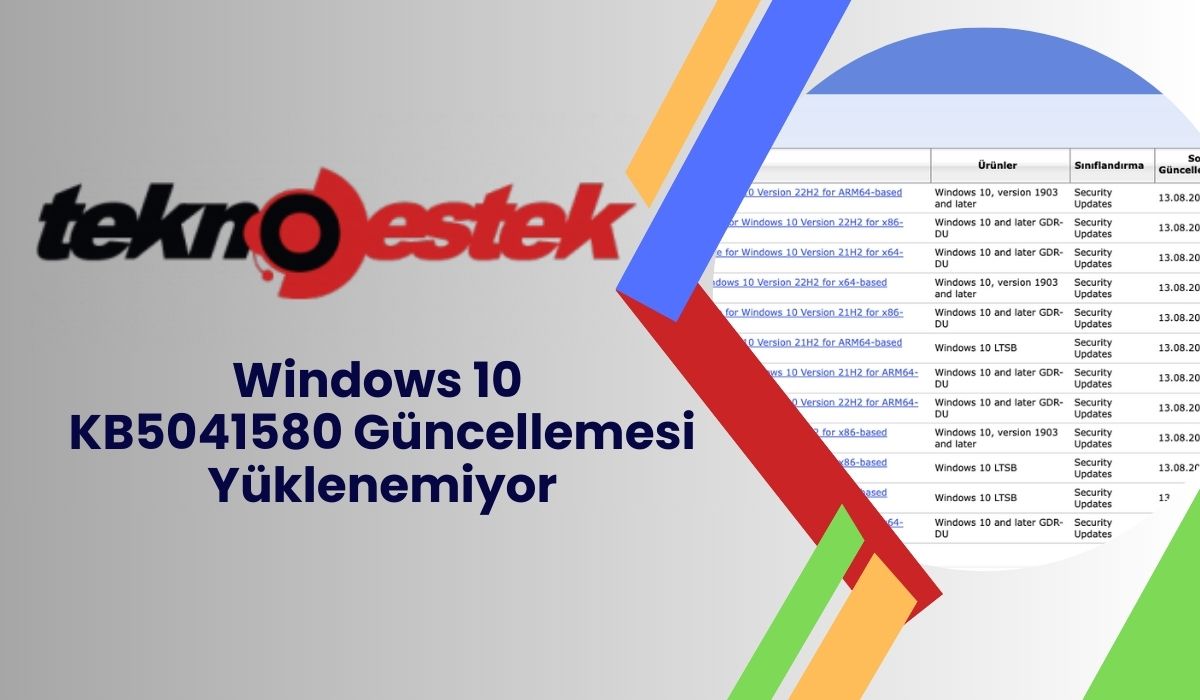 Windows 10 KB5041580 Güncellemesi Yüklenemiyor