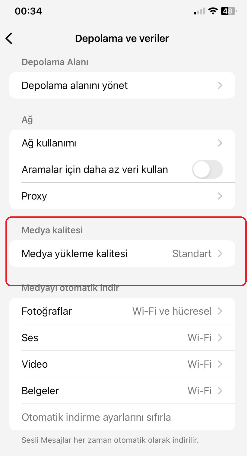 Whatsapp HD kalitesi ayarı nasıl yapılır