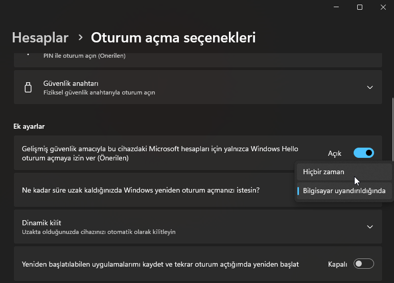 Uyku Modu Sonrası Parola İsteğini Kaldırma Windows 11 Uyku Modu Sonrası Parola İsteğini Kaldırma