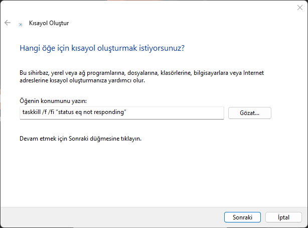 Windows 11 Görevi Sonlandır Çalışmıyor