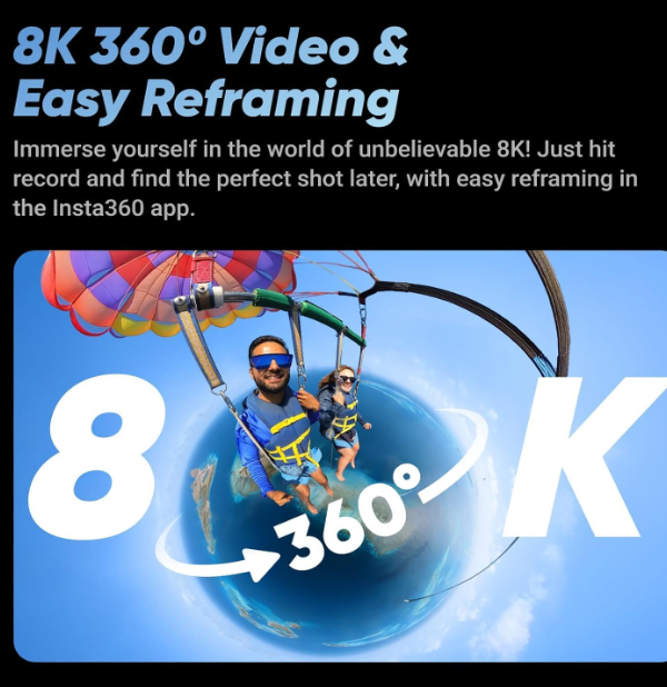 Insta360 X4 360 Derece 8K Aksiyon Kamerası