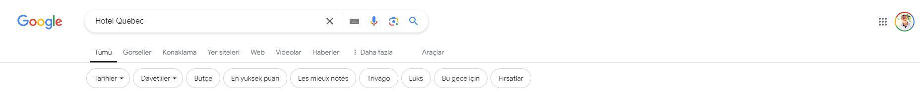 Google Aramalarında kısayollar