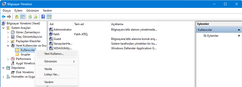 Windows 11 Yerel Hesap Oluşturma