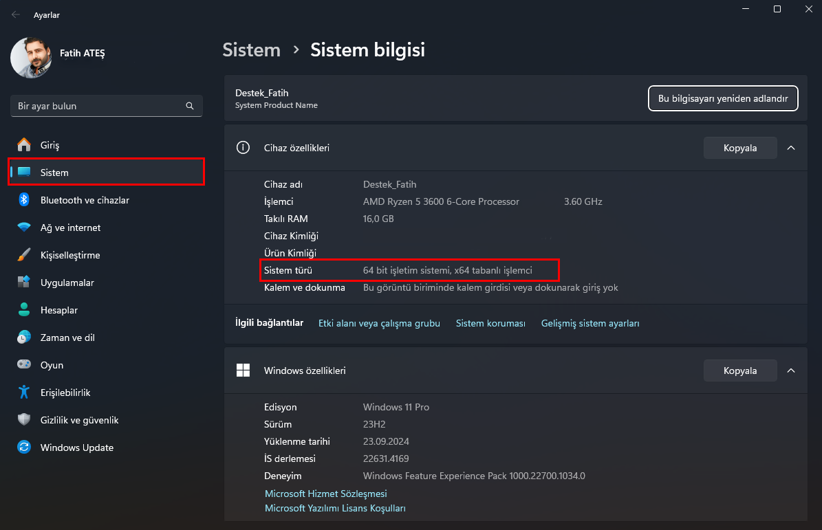 Bilgisayar 64 Bit mi 32 Bit mi Nasıl Kontrol Edebilirim?