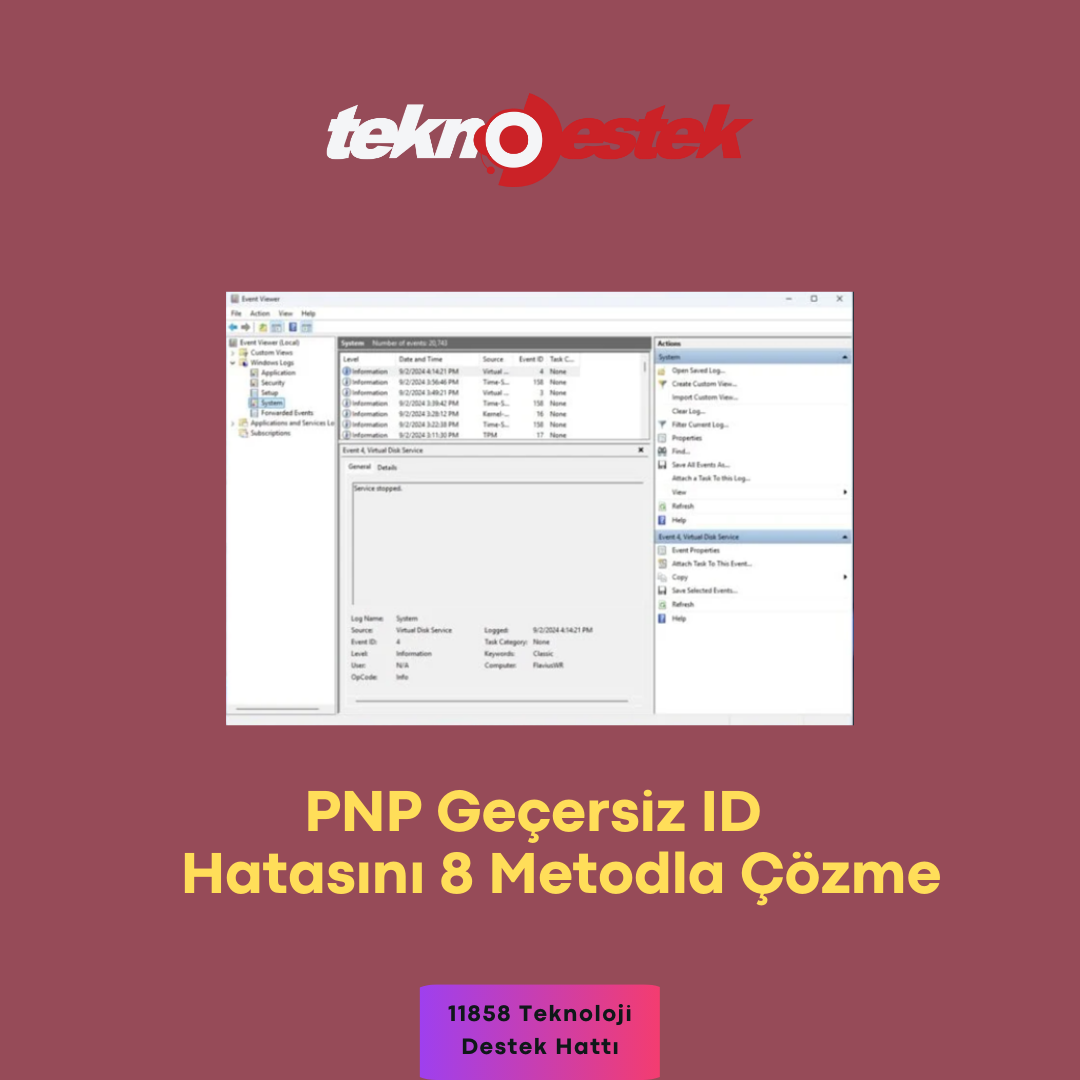 PNP GEÇERSİZ ID Sorun Giderme