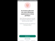 Resmi WhatsApp uygulamasının gerektiğine dair hata mesajını gösteren bir ekran görüntüsü.