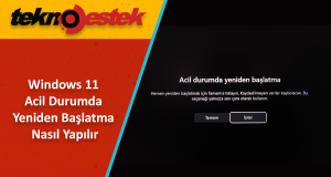 Acil Yeniden Başlatma Nasıl Yapılır