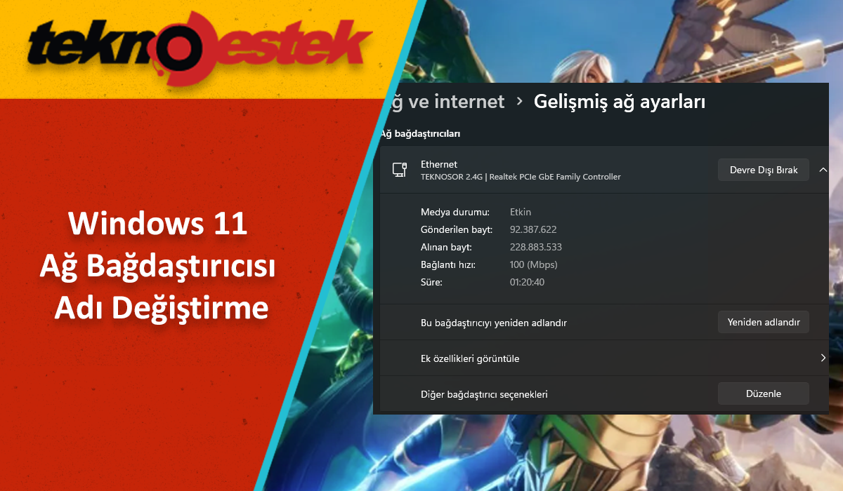 Windows 11 Ağ Adı Değiştirme