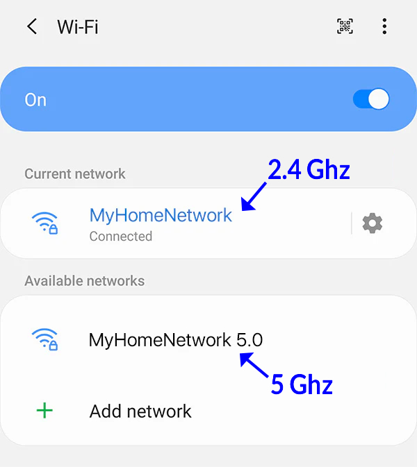 5GHz Wi-Fi Ağına Bağlanın